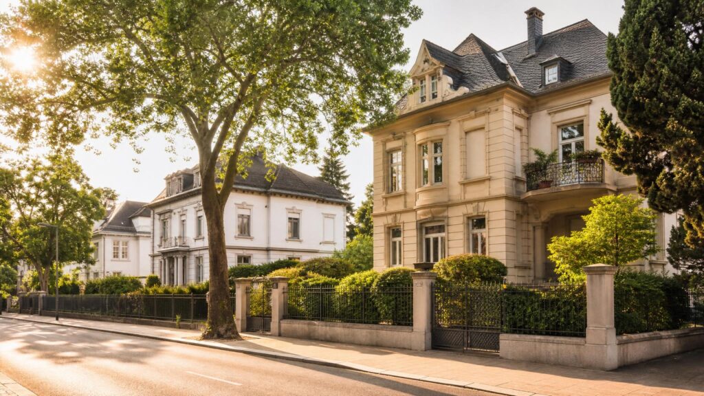 Mannheim-Almenhof: Wohngegend in der goldenen Stunde