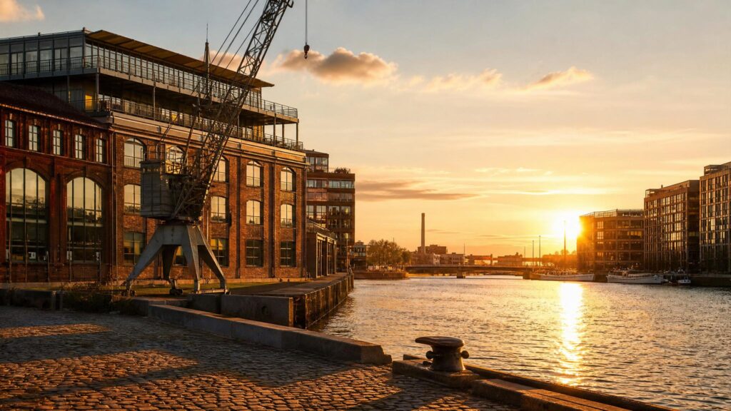 Mannheim-Jungbusch: Wohngegend in der goldenen Stunde